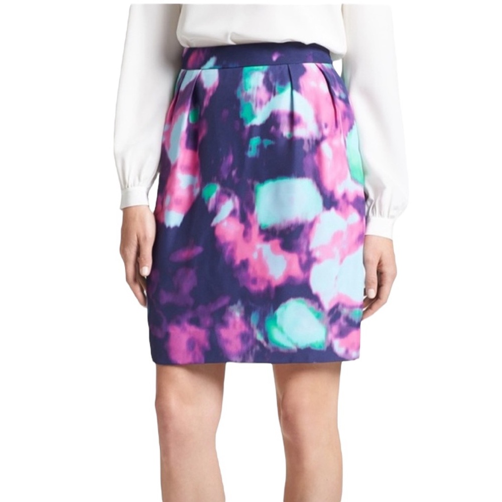Kate Spade Barry Skirt Sz 2 Watercolor Cottagecore Fairycore Academia Preppy